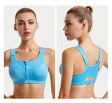 INTIMO SECRETS Women’s Shockproof Sports Bra – Front Zipper Yoga Vest