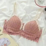 Front Button Wireless Bralette for Women – Lightweight Push-Up Comfort Bra