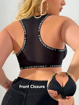 INTIMO SECRETS Plus Size Front Closure Bra – Wireless Full Coverage Minimizer