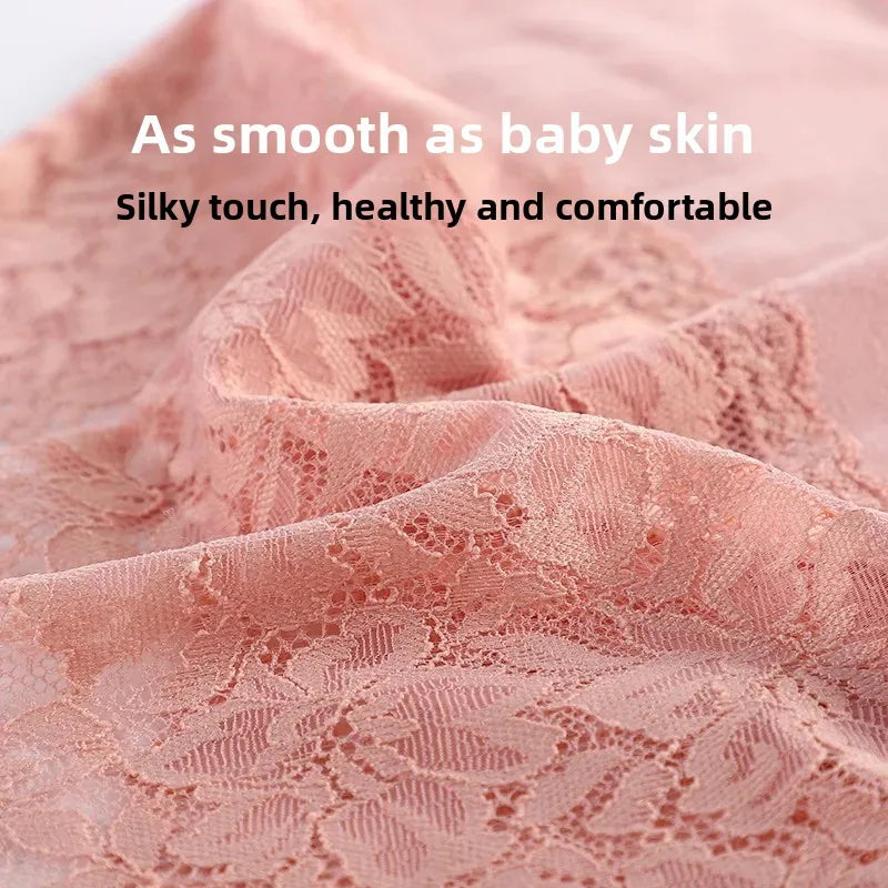 INTIMO SECRETS High Waist Cotton Briefs - V-Neck Lace Abdomen Control