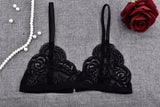 INTIMO SECRETS Women’s Transparent Lace Bra – Sexy Invisible Wire-Free Floral Bralette