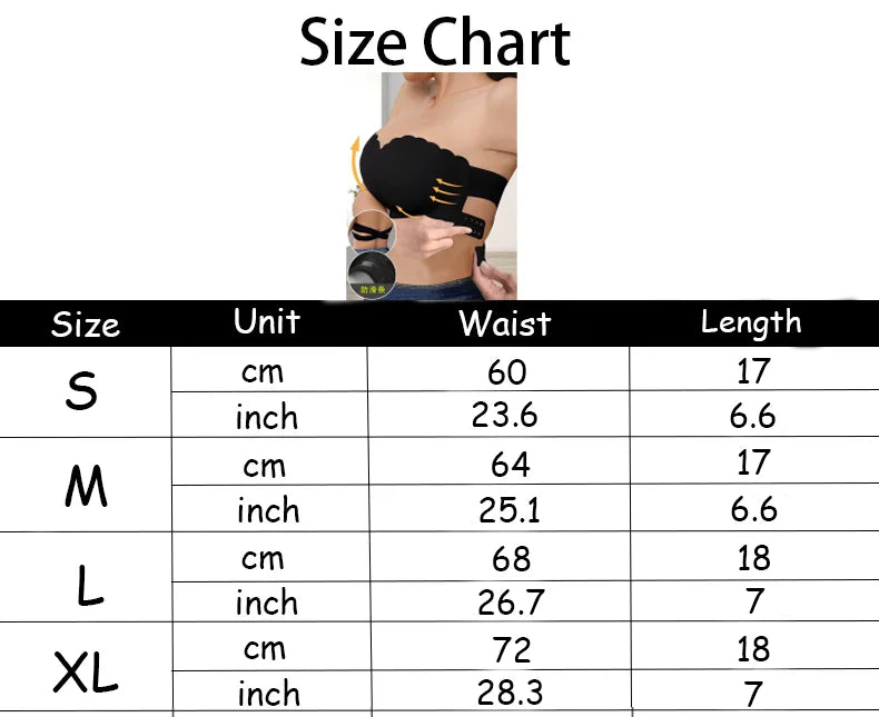 Women's Sexy Strapless Wavy Trim Bandeau Bra Seamless Backless With Side Clasp Ice Silk Top Women Anti-slip Off-shoulder Bra