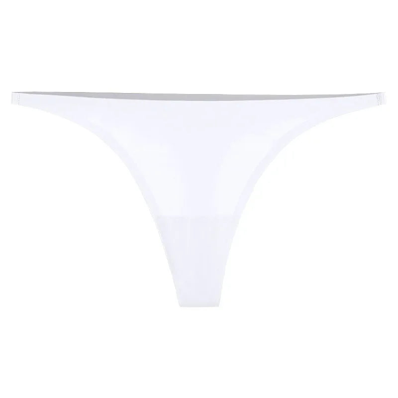 INTIMO SECRETS Bamboo Silk Seamless Thongs – Sexy V-Waist Antibacterial G-String & Breathable Soft Lingerie