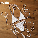 INTIMO SECRETS Women’s Hand-Crochet Bikini Set – Sexy Bohemian Beach Swimwear, Cotton Sportswear Accessories