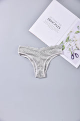 INTIMO SECRETS Women’s Low-Waist Hollow Lace Embroidered Panties – Summer Breathable