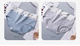 4PCS High Waist Women's Panties Breathable Cotton Panty Lovely Print Ladies Underwear Plus Size Female Lingerie Girls Briefs