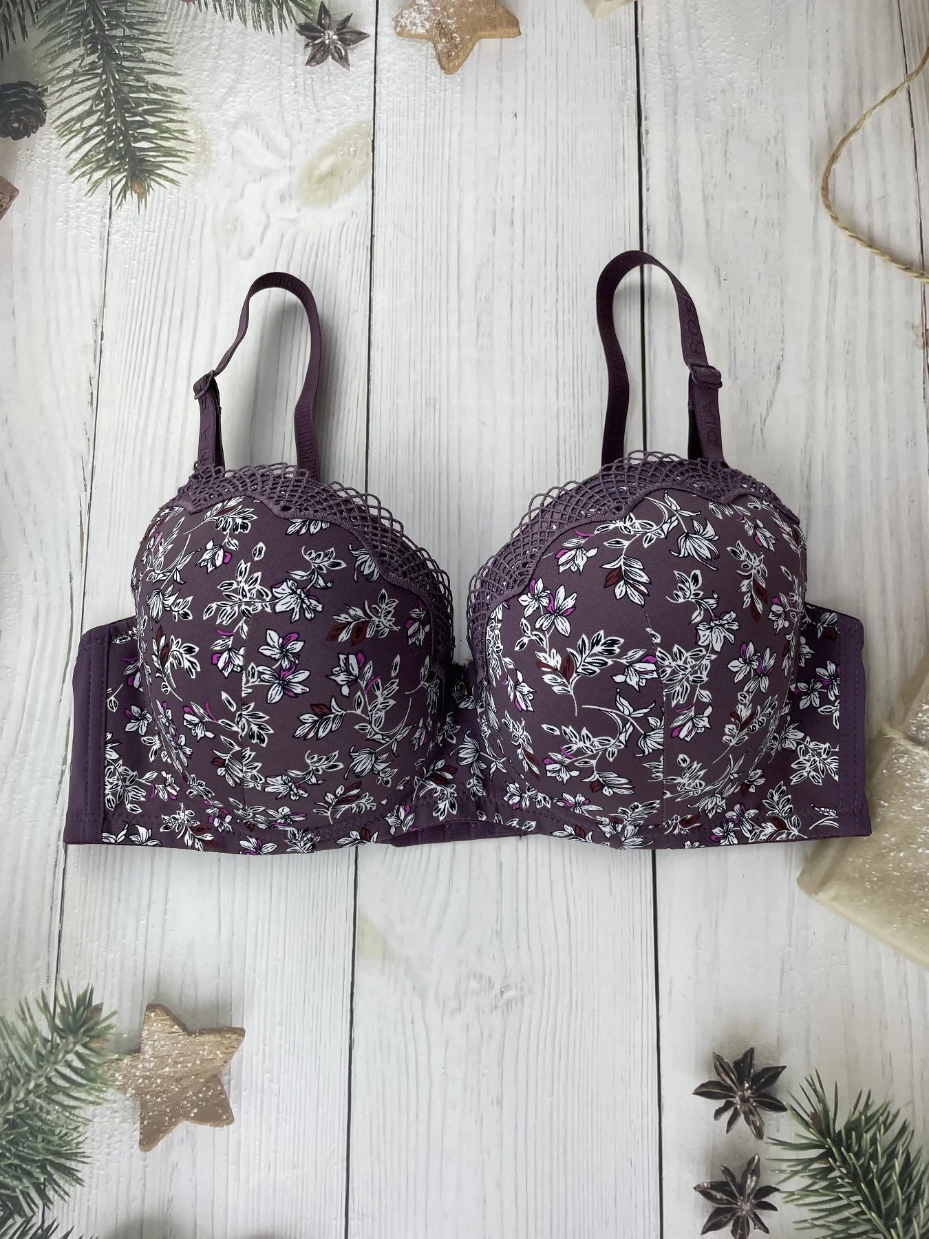 INTIMO SECRETS Diana Rose Underwire Bra – C/D/E Cup, Anti-Sag