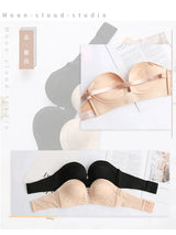 INTIMO SECRETS Women’s Sexy Strapless Bra – Black Lace Seamless Push-Up Invisible Bralette