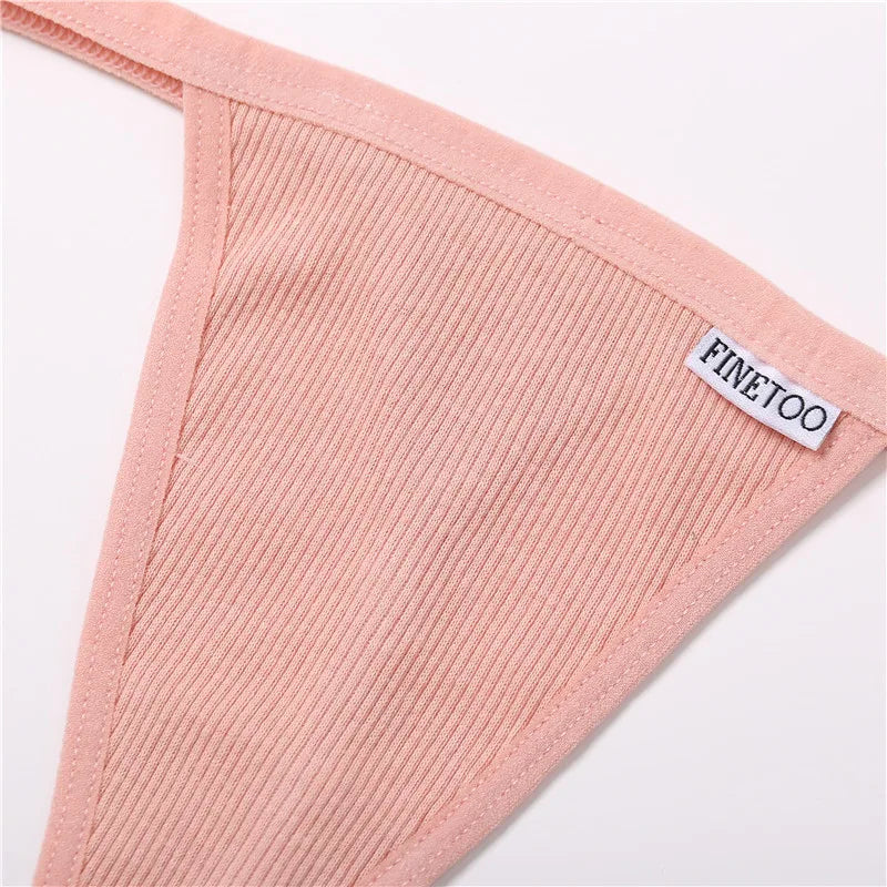 INTIMO SECRETS Cotton Thong – Seamless Low-Waist G-String Underwear for Women