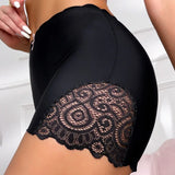 INTIMO SECRETS Women’s Sexy Lace Edge Seamless Ice Silk Shorts