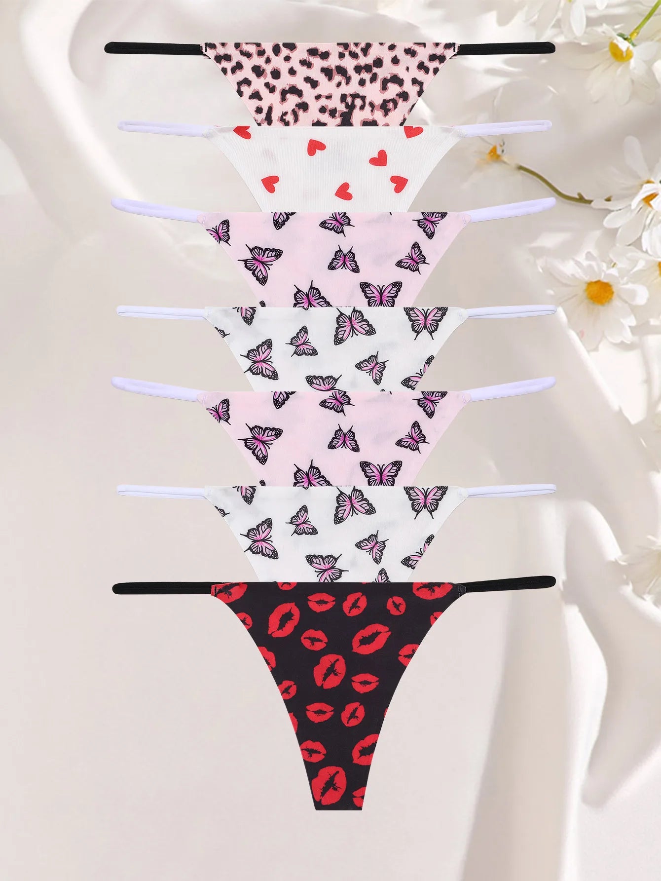 INTIMO SECRETS 7-Pack Seamless Low-Waist Thong Panties for Women