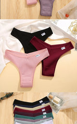 INTIMO SECRETS 5-Pack V-Waist Brazilian Thongs – Women’s Cotton Panties