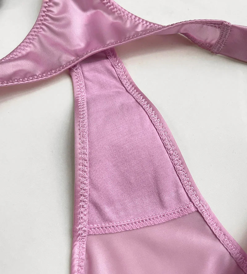 INTIMO SECRETS Rhinestone Thong Panties – Low Waist T-Back (S-XL)