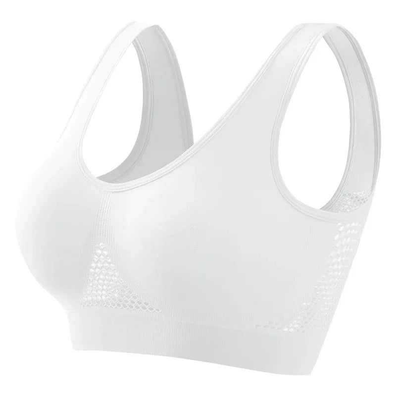 INTIMO SECRETS Women’s Wireless Sports Bra – Breathable Yoga Vest with Removable Pads