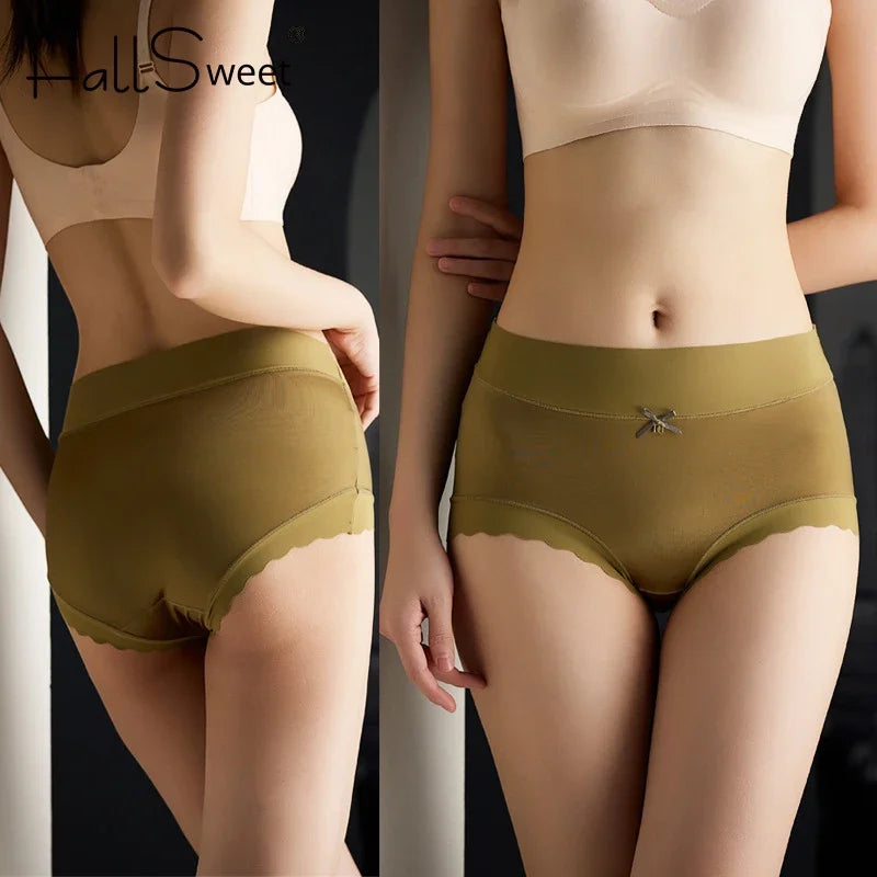 INTIMO SECRETS 5-Pack Women’s Silk Blend Mid-Rise Briefs – Soft & Comfortable