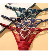 INTIMO SECRETS Women’s Sexy Embroidery Low-Rise Japanese Thong Panties