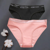 2Pcs/Set M-XXL Cotton Panties for Women Letter Belt Briefs Sexy Low Rise Underwear Ladies Panty Girl Big Size Intimates Lingerie