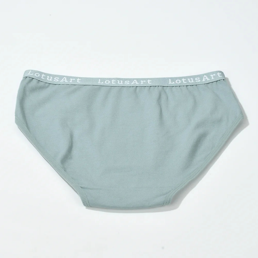 3PCS Women's Cotton Underwear High Elastic Letter Waistband Briefs Solid Color Fashionable Sports Soft Underwear