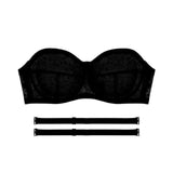 INTIMO SECRETS Women’s Mesh Lace Transparent Bra – Seamless Push-Up Invisible Lingerie for Wedding