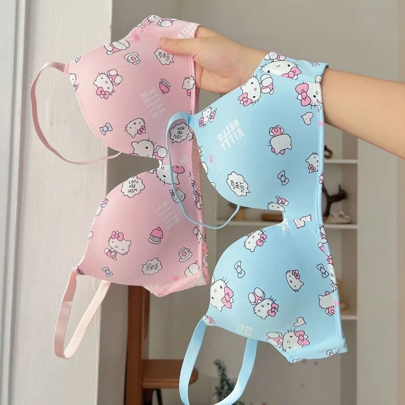 INTIMO SECRETS Hello Kitty Girls’ Cartoon Slimming Bra – Comfortable Active Underwear