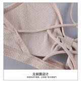 2023 sexy threaded sports yoga bra pure cotton sports bra fitness top bra breathable strap underwear bra pad wrap chest
