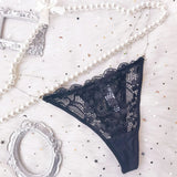 INTIMO SECRETS Metal Chain Thong – Sexy Low-Waist Lace G-String Underwear for Women