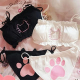 INTIMO SECRETS Japanese Anime Cat Girl Cosplay Bra & Panties Set for Women
