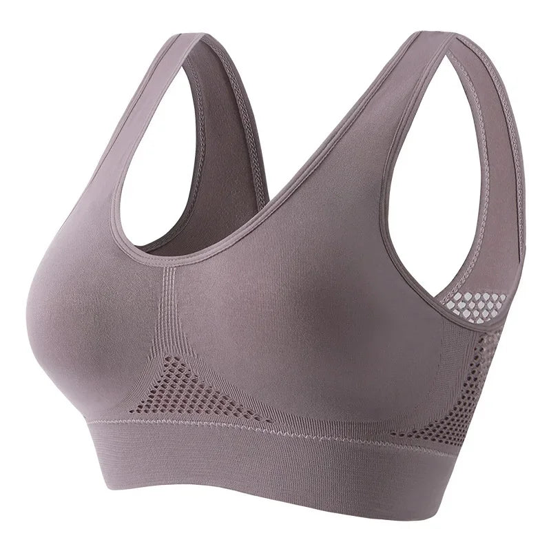 INTIMO SECRETS Women’s Wireless Sports Bra – Breathable Yoga Vest with Removable Pads