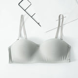 INTIMO SECRETS Women’s Invisible Strapless Bralette – 1/2 Cup Seamless Sexy Bra for Party & Wedding