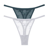 INTIMO SECRETS 2PCS Mesh Thongs – Transparent Seamless G-String Underwear for Women S-XL