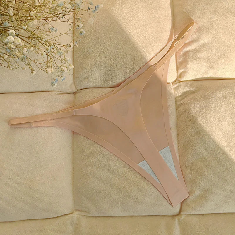 INTIMO SECRETS Ruffles Seamless Thong – Invisible T-Back Underwear for Women