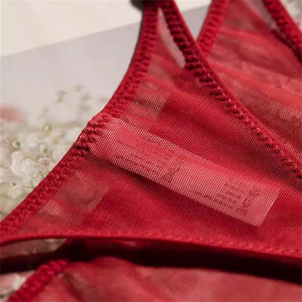 INTIMO SECRETS High Slit Seamless Thong – Ultra-Thin Mesh Sexy Underwear for Women, Plus Size