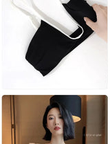 Women's Thin Summer French Style Sexy Deep U Shell Cup Bra Wireless Seamless Fashionable Underwear Comfortable Home Clothes