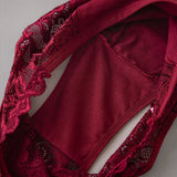 3PCS/Set Luxury Floral Embroidery Lace Panties Women Briefs Sexy Hollow Lingerie Female Underwear Ladies Breathable Underpants