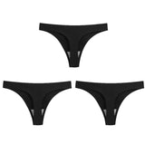 INTIMO SECRETS 3PCS Silk Satin Thongs – Sexy Seamless G-String Underwear for Women