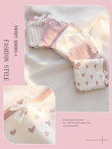 INTIMO SECRETS 5-Pack Cute Love Cotton Panties for Women