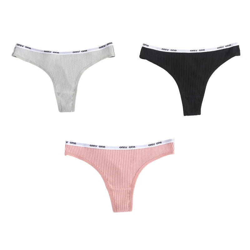 INTIMO SECRETS Cotton Soft Thong – Seamless Low-Rise Underwear for Women