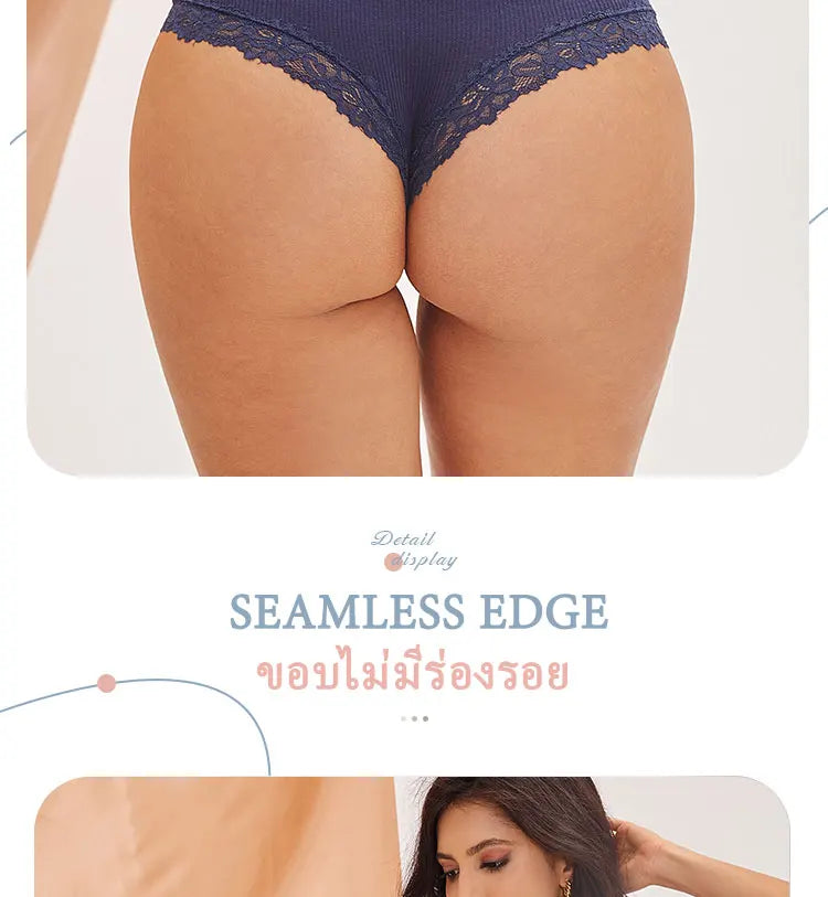 INTIMO SECRETS 3-Pack Women’s Floral Lace Cotton Panties – Sexy Soft Briefs S-XL