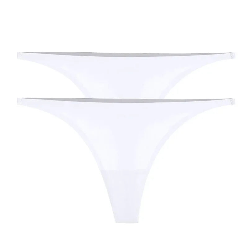INTIMO SECRETS Bamboo Silk Seamless Thongs – Sexy V-Waist Antibacterial G-String & Breathable Soft Lingerie