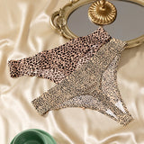INTIMO SECRETS Leopard Thong – Sexy Seamless G-String Underwear for Women
