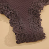 4Pcs/Set Women's Cotton Panties Lace Sexy Brazilian Pants Floral Lace Underwear Trendy Patchwork Briefs  Female Soft Underpants