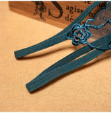 INTIMO SECRETS Sexy Embroidered Mesh Thong – Sheer Strappy G-String & Seamless Floral Lace T-Back Lingerie