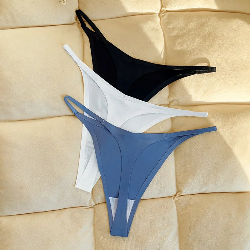 INTIMO SECRETS Ruffles Seamless Thong – Invisible T-Back Underwear for Women