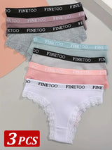 INTIMO SECRETS 3-Pack Cotton Brazilian Panties – Low Rise Plus Size Women