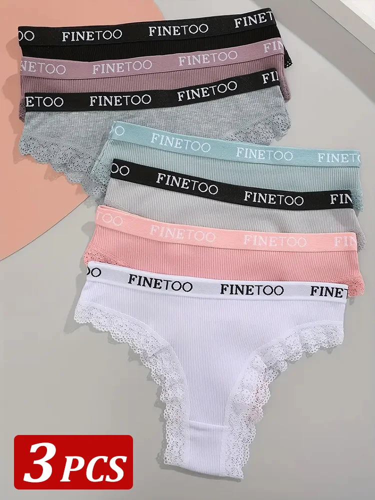 INTIMO SECRETS 3-Pack Cotton Brazilian Panties – Low Rise Plus Size Women