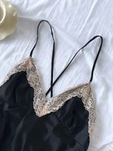 Off Shoulder Ultra Short Sexy Bras Pajamas Home Dresses Night Shirts Sexi Women's Nightgown Silk Lingerie See Through Dress