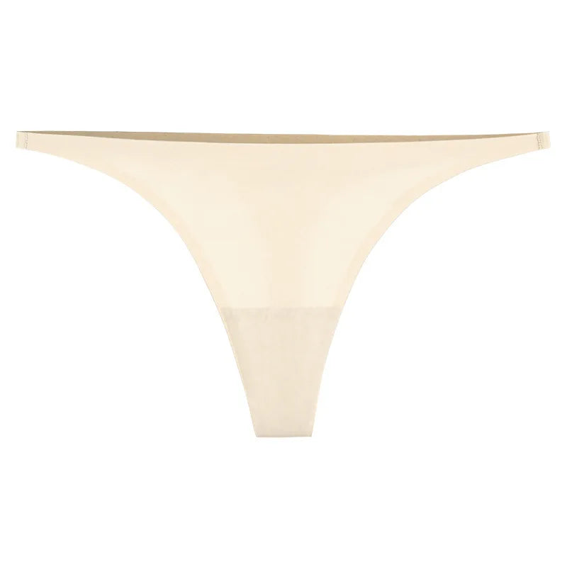 INTIMO SECRETS Women’s Ice Silk Seamless Thong – Invisible Sexy G-String for Sports & Daily Wear