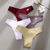 3PCS/Set Brazilian Underwear Women Panties Waffle Cotton Panties FINETOO Female Underwear Briefs Intimates Women Lingerie S-XL