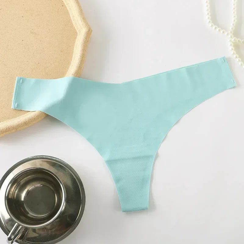 INTIMO SECRETS Ice Silk Thong – Sexy G-String, Low Waist, Seamless Comfort