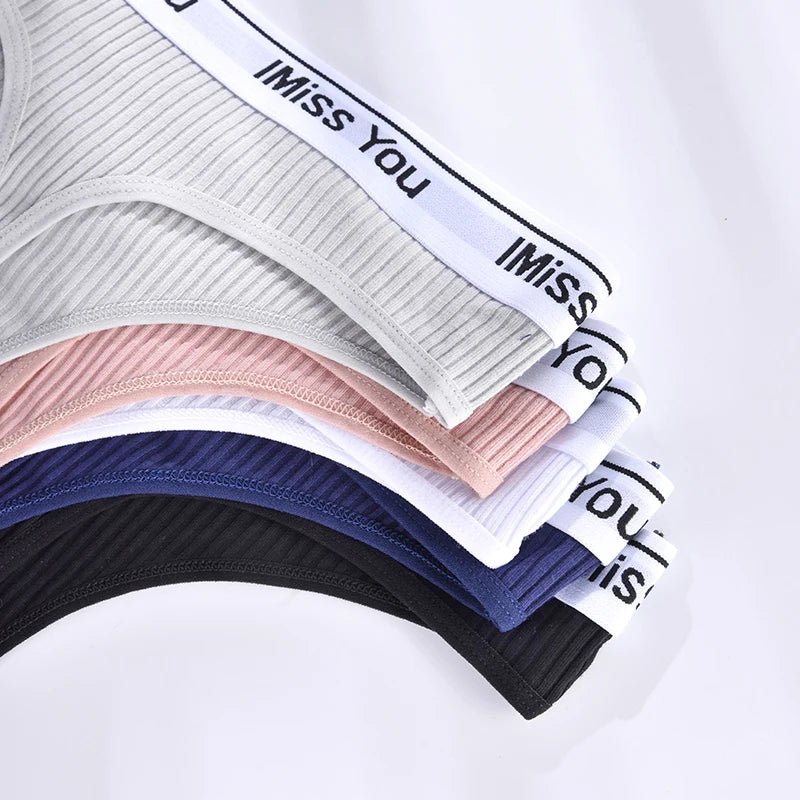 INTIMO SECRETS 3-Pack Women’s Cotton Thongs – Low-Waist, Soft & Comfortable G-String Panties